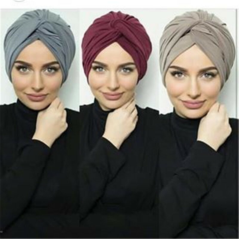 وشاح رأس عادي للنساء المسلمات ، حجاب جيرسي ، عمامة أفريقية ، غطاء رأس ، إكسسوارات ملابس إسلامية