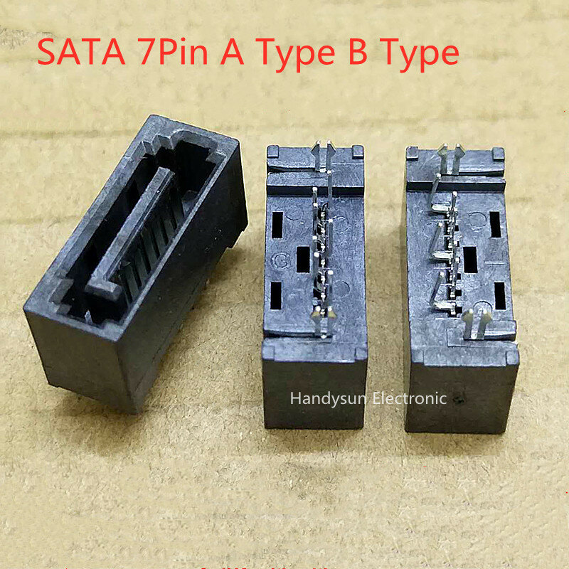 SATA قرص صلب واجهة موصل مقبس 7Pin قاعدة الذكور وشملت جميع 180 درجة عمودي مستقيم التوصيل نوع B نوع