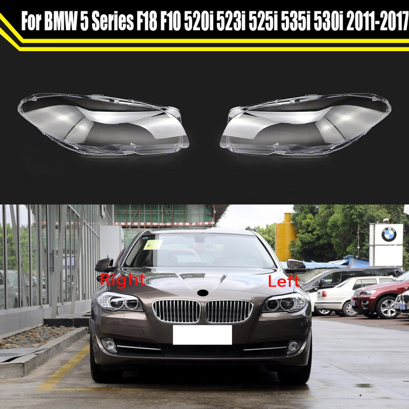 سيارة العلوي كشافات ضوء عاكس الضوء زجاج عدسة علبة شل غطاء لسيارات BMW 5 سلسلة F18 F10 520i 523i 525i 535i 530i 2011 ~ 2017
