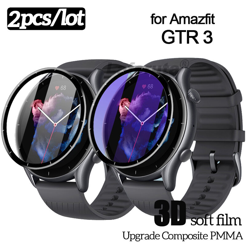 حامي الشاشة ل Amazfit GTR 3 برو غطاء كامل ثلاثية الأبعاد منحني رقيقة جدا HD فيلم حماية ل شاومي Amazfit GTR3 GTS3 وليس الزجاج