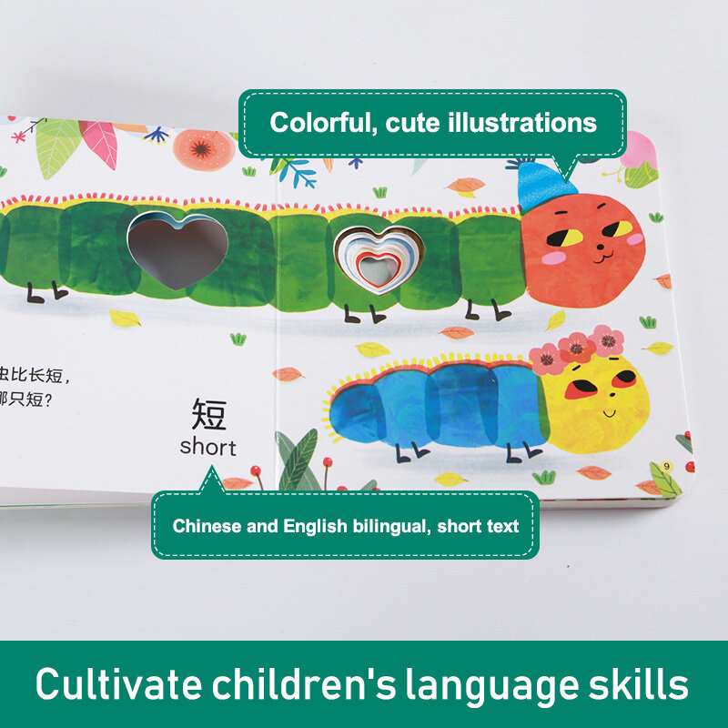 6 قطعة/المجموعة الطفل الأطفال الصينية والانجليزية بلغتين التنوير كتاب 3D ثلاثة-الأبعاد الكتب زراعة الاطفال الخيال