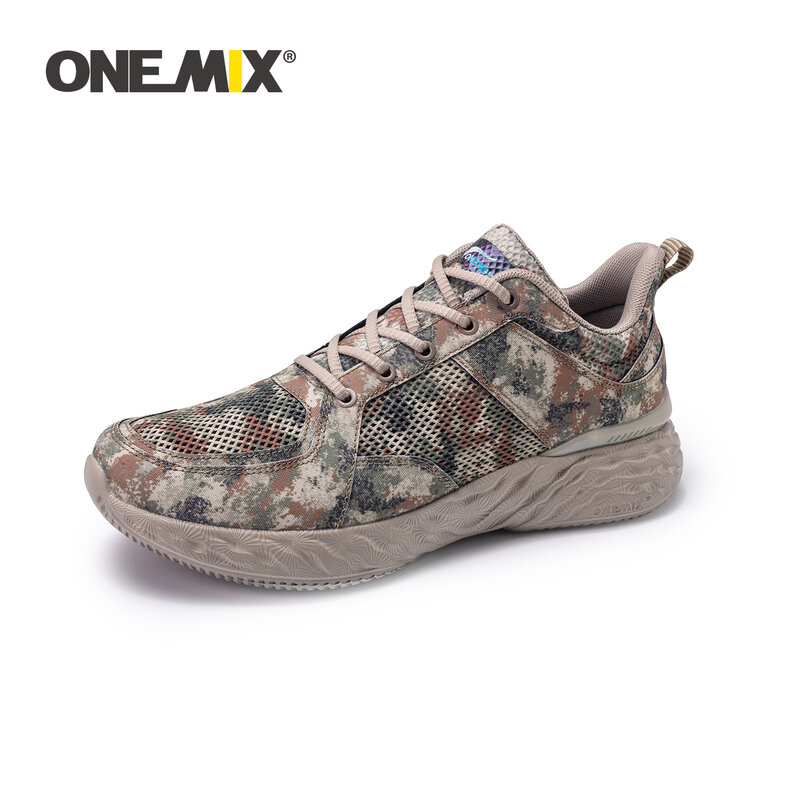 أحذية رياضية للتدريب العسكري بتصميم جديد من ONEMIX لعام 2023 أحذية رياضية لينة للجيش أحذية مشي مموهة شبكية قابلة للتنفس