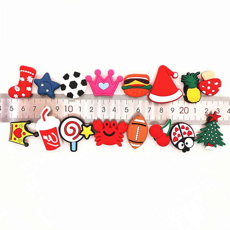سحر الأحذية البلاستيكية للأطفال ، جزء واحد ، الديكور مع كرة الحيوانات ، الكرز ، مصاصة ، نجم البحر ، الديكور لحفلات الأطفال ، هدية عيد الميلاد ، بيع واحد