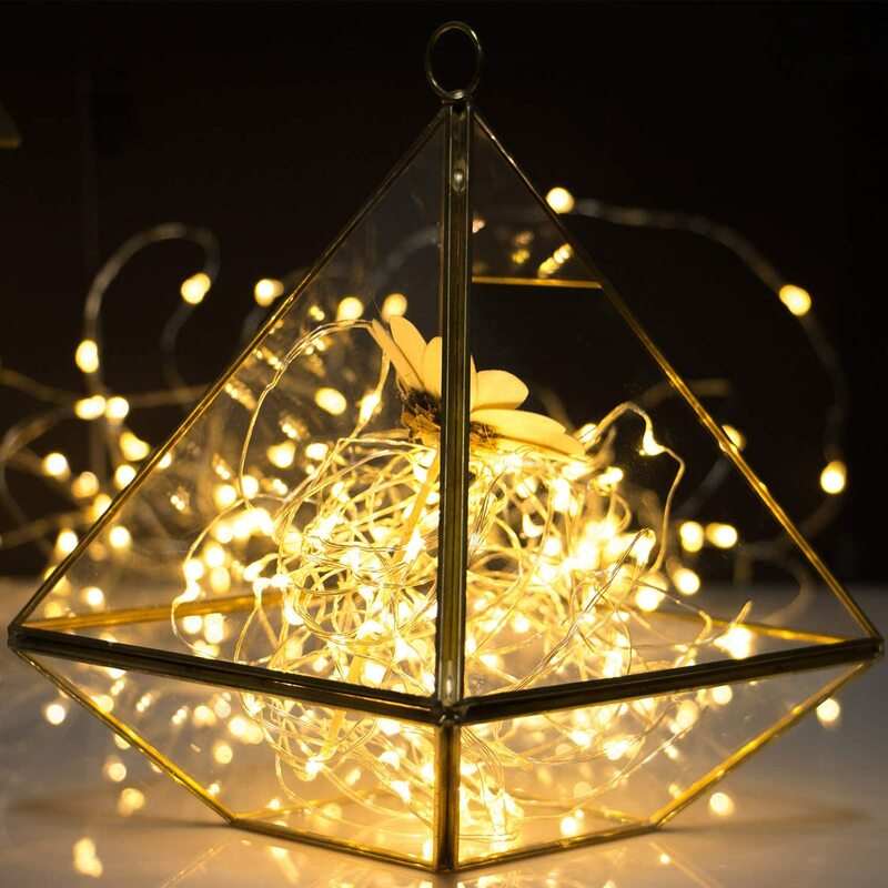 6 قطعة 2 متر 3 متر 5 متر الأسلاك النحاسية LED سلسلة أضواء عطلة الإضاءة الجنية جارلاند ل شجرة عيد الميلاد حفل زفاف الديكور مصباح
