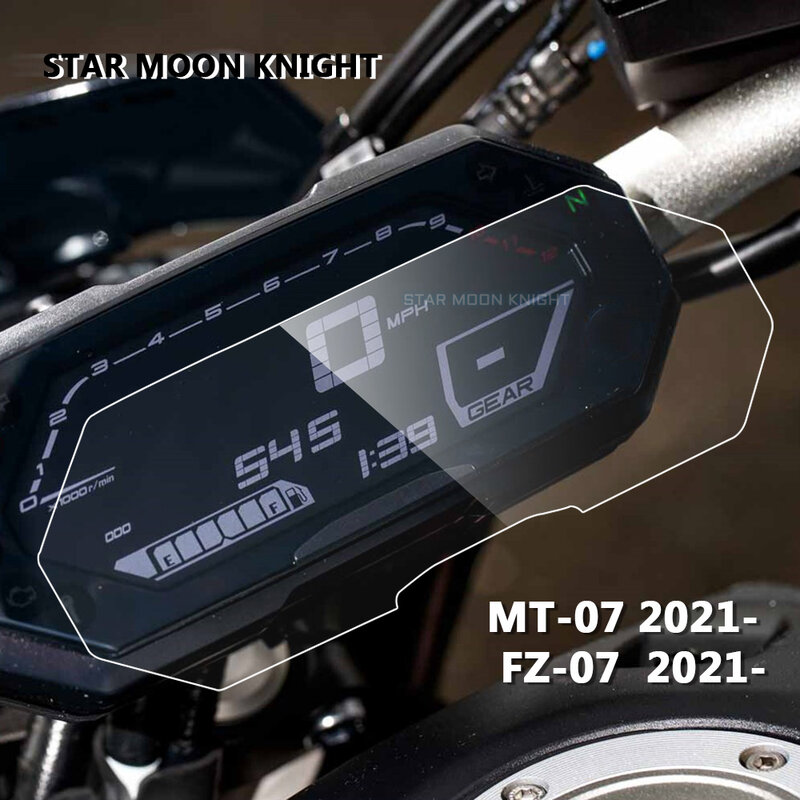 دراجة نارية خدش العنقودية شاشة لوحة حماية أداة فيلم لياماها MT-07 MT07 FZ-07 FZ07 MT FZ 07 2021-