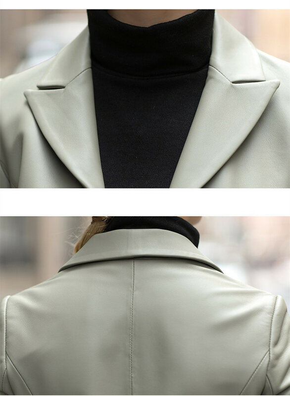 معطف نسائي من جلد الغنم ، جاكيت من الجلد الطبيعي ، ملابس الشارع ، ملابس نسائية ، 2020 ، MY4398