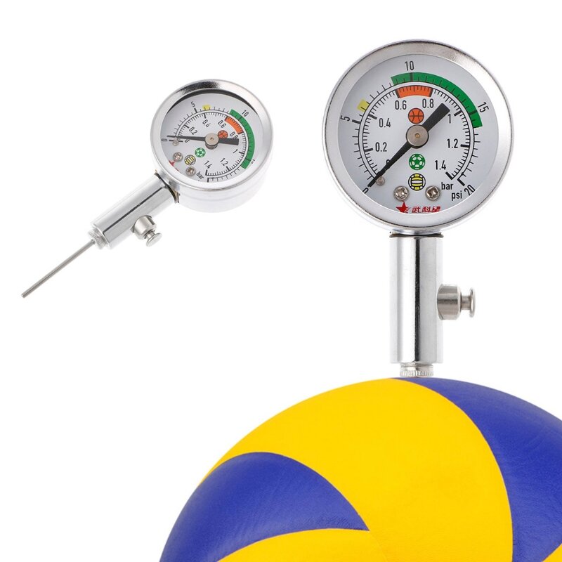 1 قطعة كرة القدم الكرة ضغط مقياس الهواء ووتش كرة القدم الكرة الطائرة كرة السلة Barometers