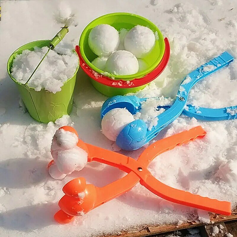 مضحك صانع كرة الثلج لطيف ثلج ديناصور بطة شكل ملقط الشتاء في الهواء الطلق الثلوج الرمال كليب قالب للطفل كرة الثلج مكافحة لعب رياضية