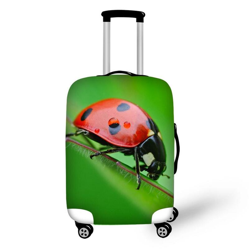 الدعسوقة Labybug طباعة إكسسوارات السفر حقيبة أغطية حماية 18-32 بوصة مطاطا غطاء غبار الأمتعة حالة لمط