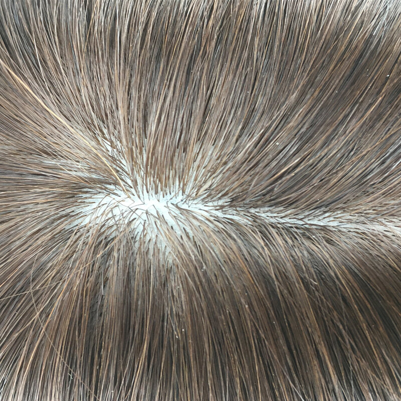 قطعة شعر بشري علوية لقاعدة البشرة شعر مستعار يهودي أصلي مقاس 8 "X8" للنساء اليهود أو شعر مستعار كامل