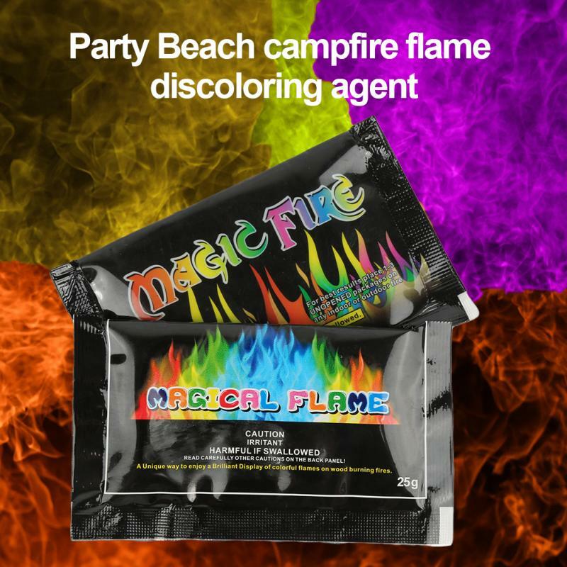 10 قطعة النار باطني اللهب الملونة مسحوق Bonfire أكياس الألعاب النارية خدعة في الهواء الطلق التخييم بقاء أدوات الموقد الباحة
