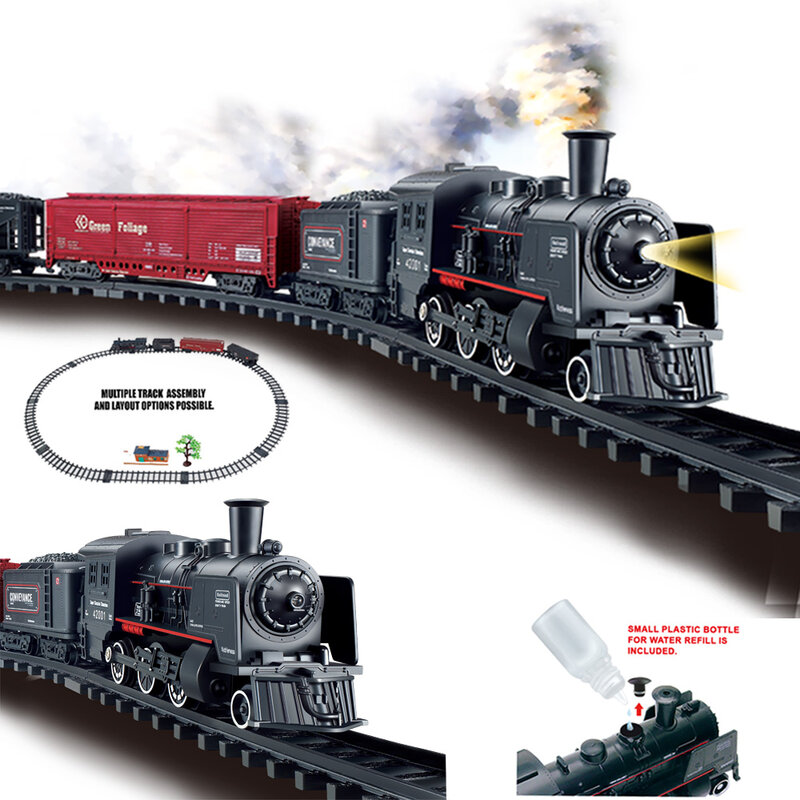 سكة حديد B/O ، قطار شحن كلاسيكي ، مجموعة قاطرة بخار مائية للركاب ، نموذج محاكاة دخان ، ألعاب قطار كهربائي