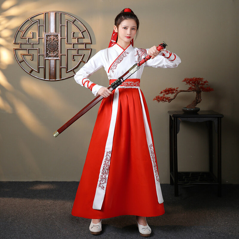 الشرقية سيدة hanfu النمط الصيني التقليدية زي بلوزة سترة الساموراي تأثيري حلي اليابانية والكورية رداء فستان