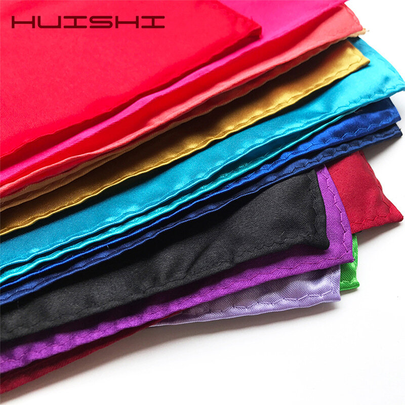 HUISHI-بدلة مناديل للرجال ، أبيض ، وردي ، جيب ، منشفة مربعة ، إكسسوارات ذكرى الزواج ، مأدبة الزفاف ، تجاري ، أسود ، أحمر وأزرق
