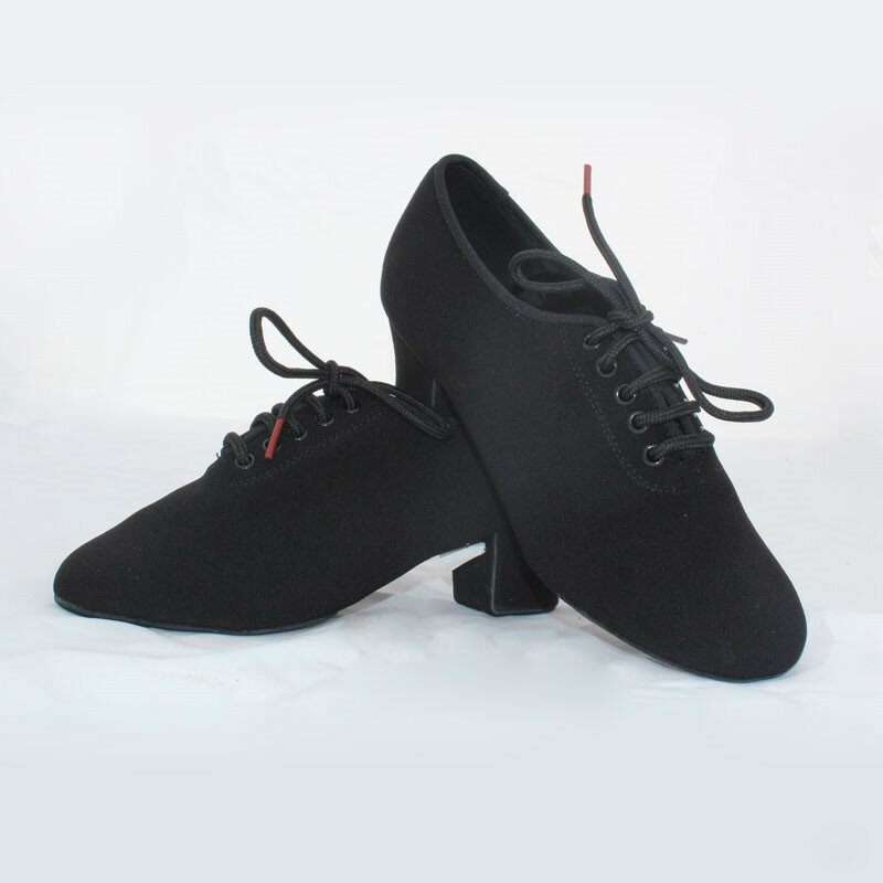 أحذية رقص لاتينية احترافية للنساء ، أحذية تعليمية T1b بنعل مقسم من القماش ، كعب مربع