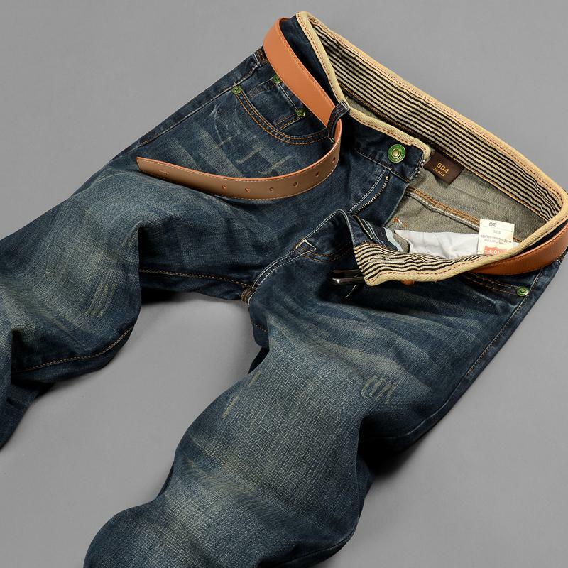 جينز على الموضة للرجال عالي الجودة موضة 2023 جينز ساخن للبيع للرجال الصغار سروال غير رسمي ضيق ورخيص مستقيم ماركة HOWDFEO