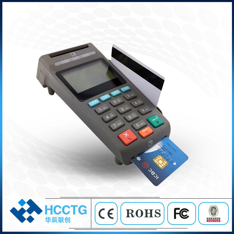 قارئ بطاقات ذكية الكل في 1 سطح المكتب الأمن الدفع الإلكتروني ATM POS USB Pinpad مع شاشة الكريستال السائل Z90PD