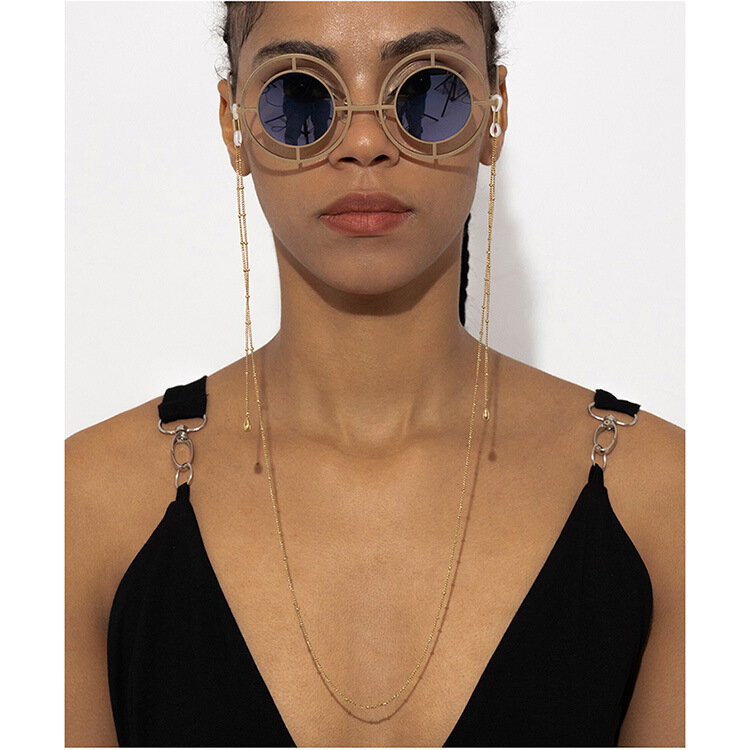 RKR فاسق النظارات الشمسية اخفاء سلاسل للنساء الذهب والفضة اللون سبيكة معدنية الأساسية ربط النظارات سلاسل 2021 جديد مجوهرات الأزياء