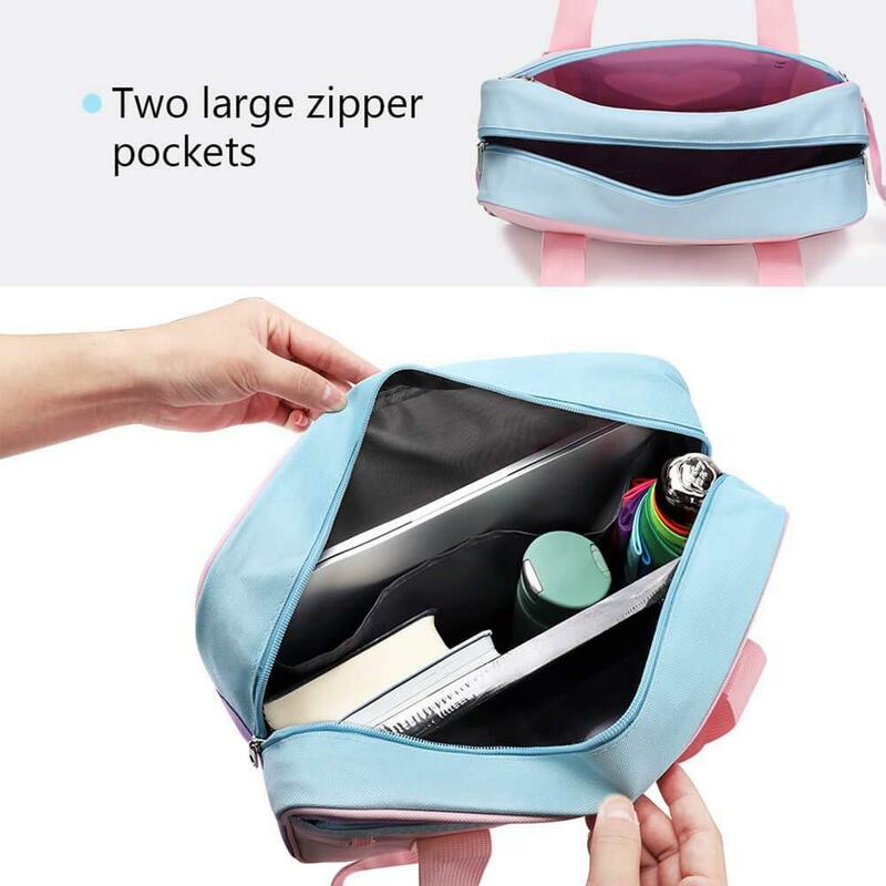 اليابانية نمط Preppy JK الوردي موحدة الكتف الحقائب المدرسية للنساء الفتيات أكسفورد سعة كبيرة حقائب الأمتعة غير رسمية حمل