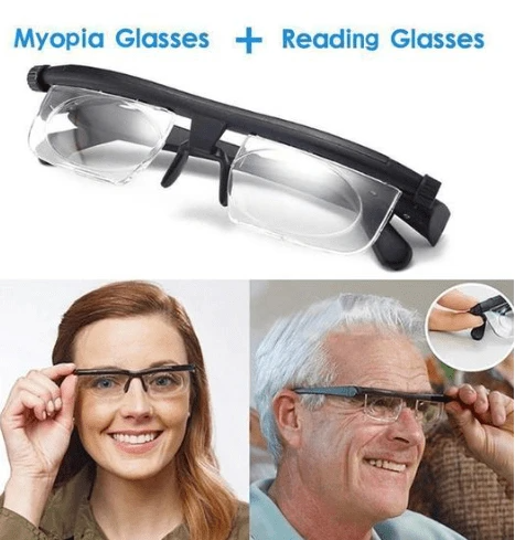 -3 إلى + 6 الديوبتر قصر النظر نظارات نظارات للقراءة قابل للتعديل البعد البؤري نظارات للقراءة التركيز قابل للتعديل النظارات دروبشيب