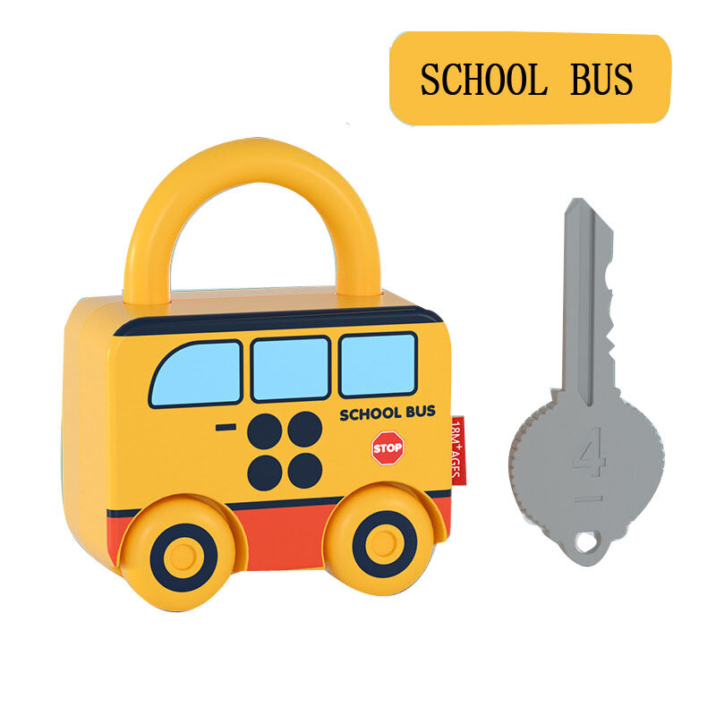 التعلم المبكر لعبة تعليمية للأطفال مضحك قفل سيارة صغيرة مع عدد مفتاح مطابقة اللعب للبيع بالجملة أيضا