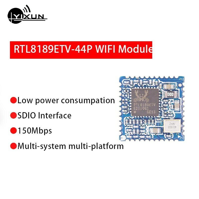 RTL8189ETV-44P اللاسلكية واي فاي وحدة RTL8189ETV رقاقة 2.4GHz تردد IEEE 802.11b/g/n SDIO واجهة لمنتصف STD لتحديد المواقع الكتاب الإلكتروني