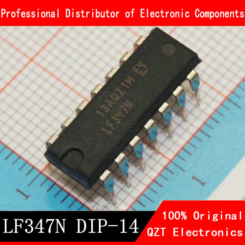 10 قطعة LF347N DIP-14 LF347 DIP14 347N DIP جديدة ومبتكرة IC