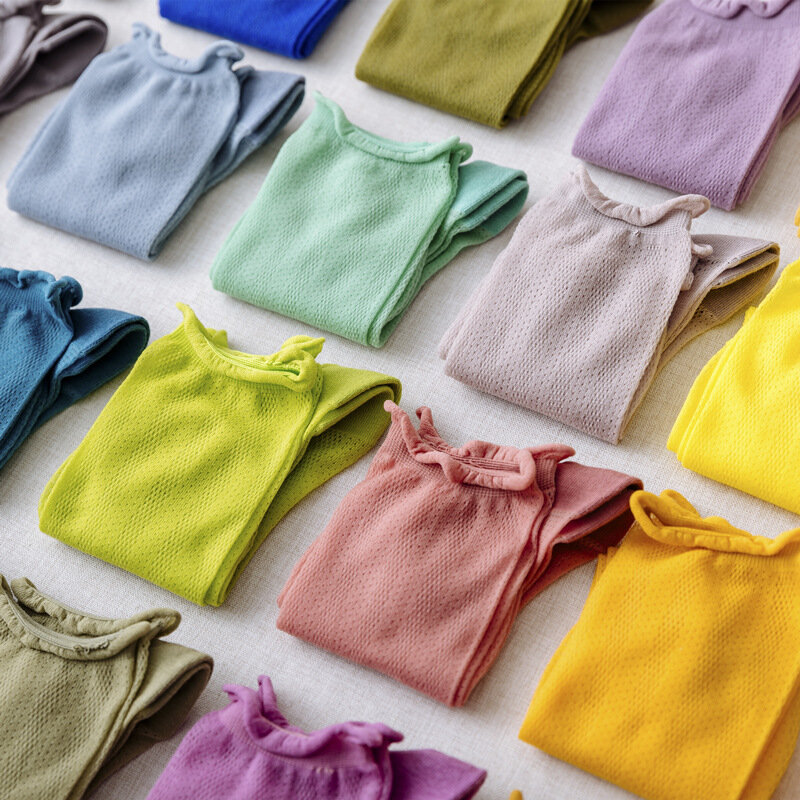 24 ألوان فستان من الدانتيل شبكة جوارب نيلون المرأة الصيف تنفس رقيقة جدا الجوارب باردة الفتيات اليابانية لون الحلوى في أنبوب جورب