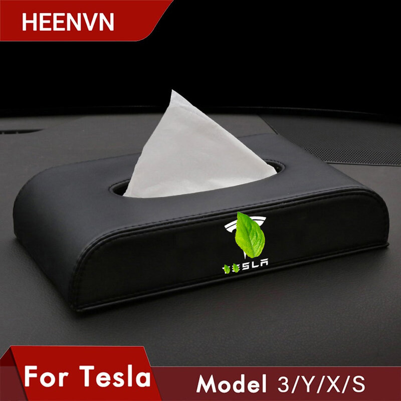 Heenvn 2021 جديد ل تسلا نموذج 3 نموذج Y ورقة متعددة الوظائف الأنسجة صندوق اكسسوارات السيارات سيارة ل نموذج ثلاثة Tesla3 الداخلية