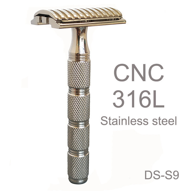 Dscosmetic S9 316L الفولاذ المقاوم للصدأ ماكينة حلاقة آمنة بشفرة مزدوجة