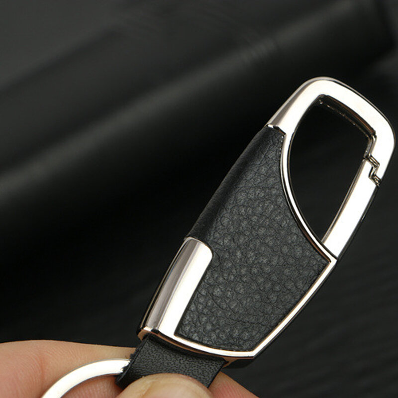 سيارة مفتاح سلسلة الموضة الإبداعية الرجال المعادن كيرينغ Keyfob المفاتيح دائم السيارات اكسسوارات السيارات العالمي الفضة