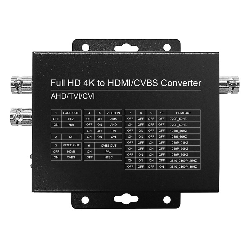 HDC-4K 4K إلى HDMI CVBS محول 8MP AHD TVI CVI إلى 4K خرج HDMI CVBS الإخراج ، CVBS خارج ، وضع حلقة ، CVBS إلى HDMI