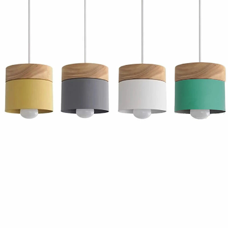 مصباح معلق LED على الطراز الاسكندنافي البسيط ، تصميم عصري مع تصميم معكرون ، إضاءة داخلية مزخرفة ، مثالي للحديد والخشب ، E27