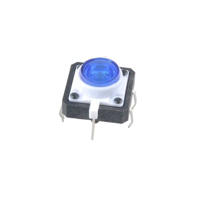 RCmall 10 قطعة مفتاح بـزر دفع اللمس 12*12 4P مع مفتاح LED الأزرق الصغير السلطة اللمس