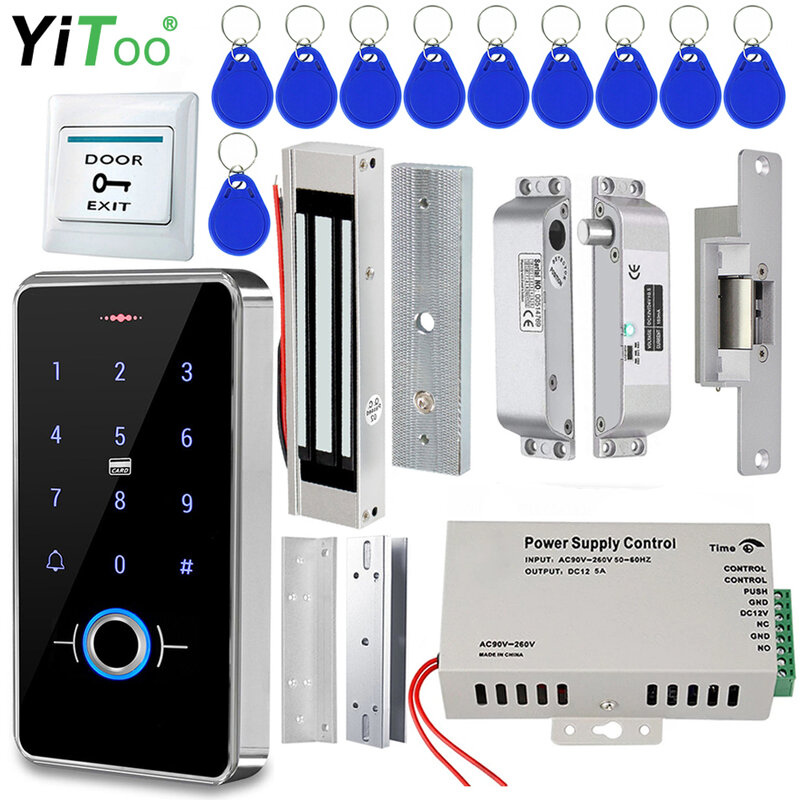 YiToo تتفاعل أنظمة تحكم في الدخول بالبصمة قفل الباب ، IP68 مجموعة غلق كهربائي مقاوم للماء بالكامل من أجل نظام تأمين المنزل ، في الهواء الطلق