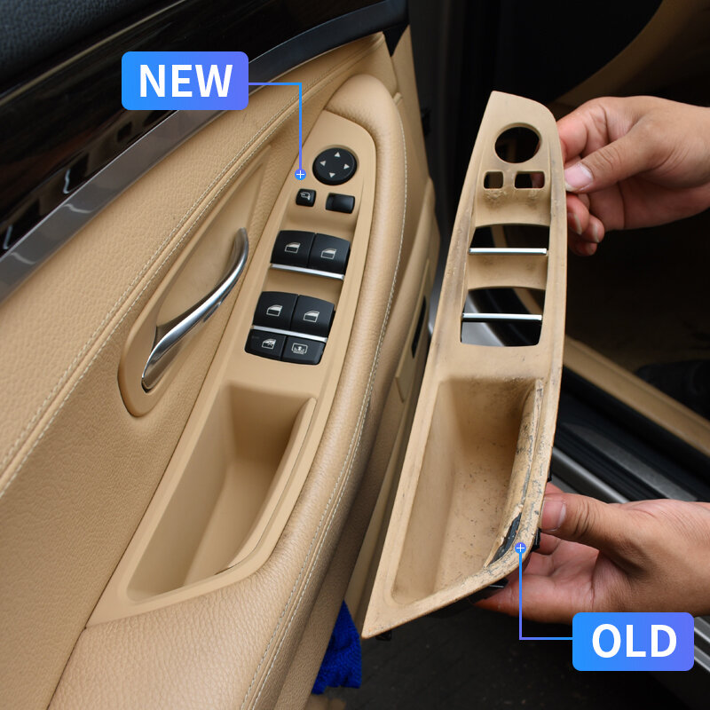 جودة الداخلية الباب الأمامي مسند الذراع لوحة مقبض سحب مجموعة استبدال لسيارات BMW 5 سلسلة F10 F11 F18 520i 523i 525i 528i 535i