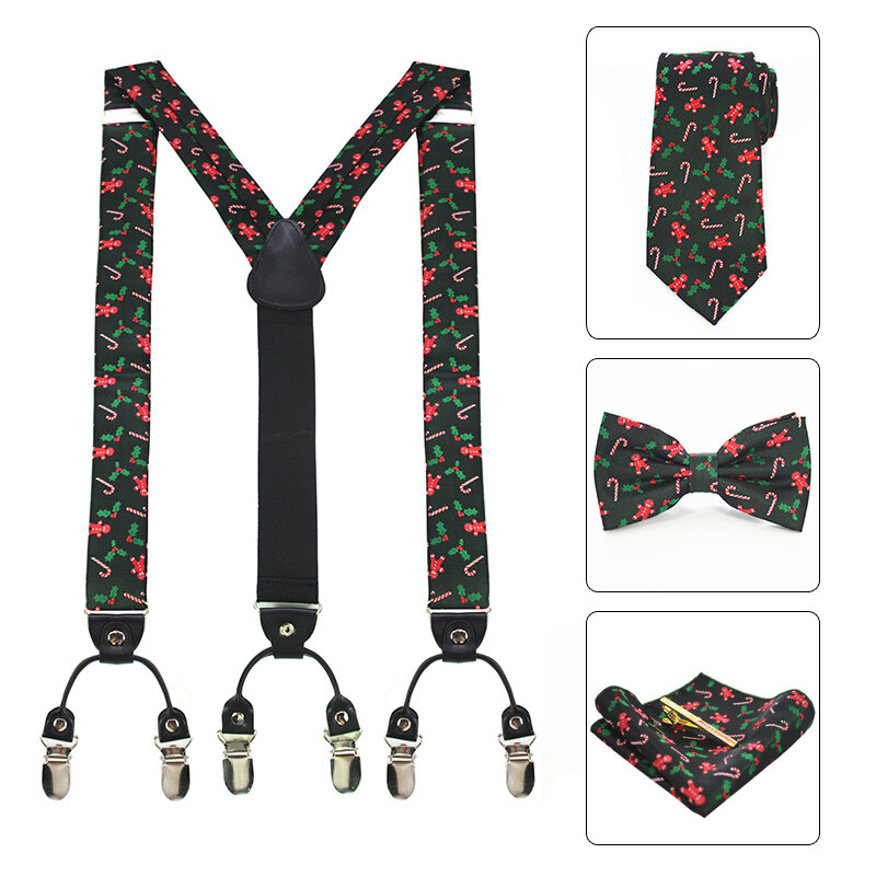 Jemygens-أحزمة الكريسماس للرجال ، 100% ، ربطة عنق من الحرير الجاكار ، ربطة عنق منسوجة ، جيب ، مجموعات مشبك مربعة
