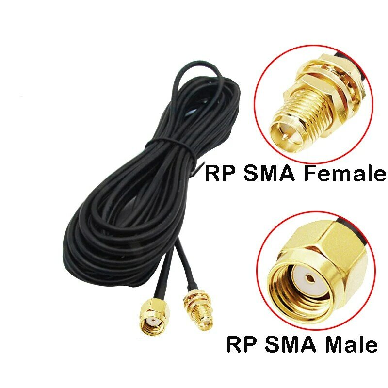 RP SMA ذكر إلى أنثى محول كابل RG174 RF موصل وحدة لاسلكية راوتر مودم إشارة مكبر للصوت هوائي تمديد ضفيرة