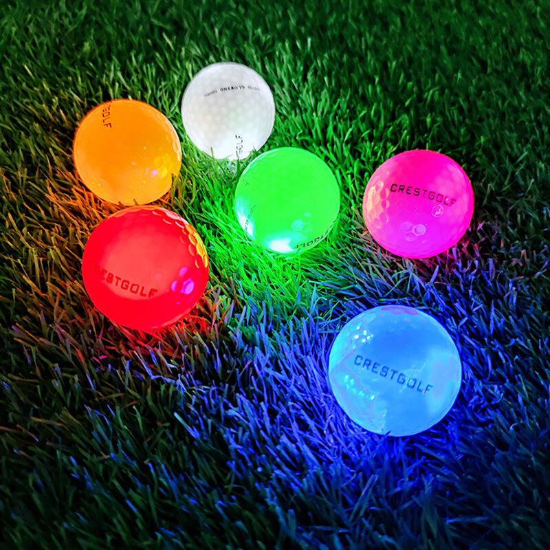 كرات غولف مضيئة بإضاءة ليد ، تتوهج في الظلام ، كرات مضيئة ، تمرين ليلي ، هدية للاعبي الغولف ، 4 مصابيح مدمجة ، 6.