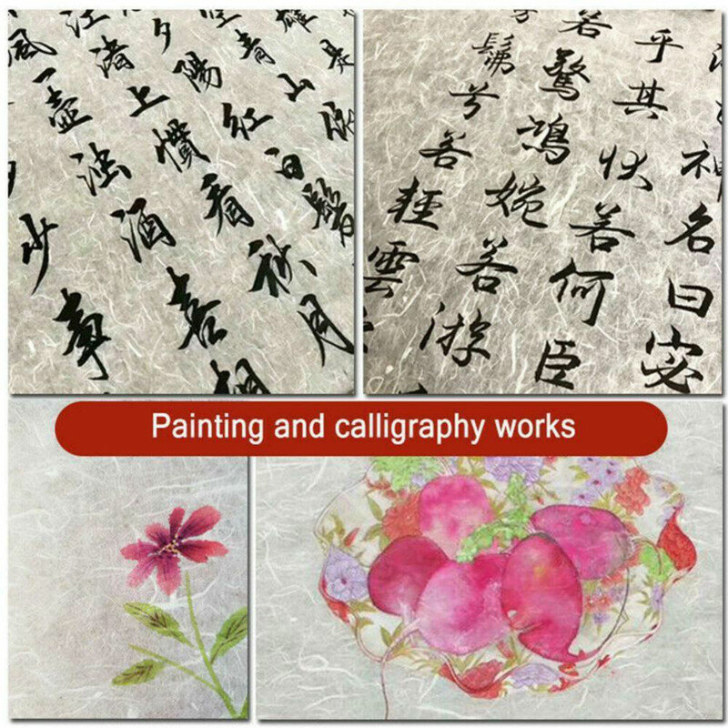 ورق رسم عتيق ورق التوت الخط الصيني المناظر الطبيعية اللوحة ورقة الأرز الصينية انظر من خلال ورقة الألياف شوان