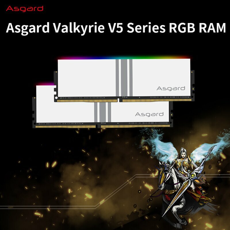 Asgard-DDR4 ذاكرة الوصول العشوائي للكمبيوتر المكتبي ، 8GBx2 ، 3200MHz ، 3600MHz ، RGB ، القطبية ، أداء رفع تردد التشغيل الأبيض