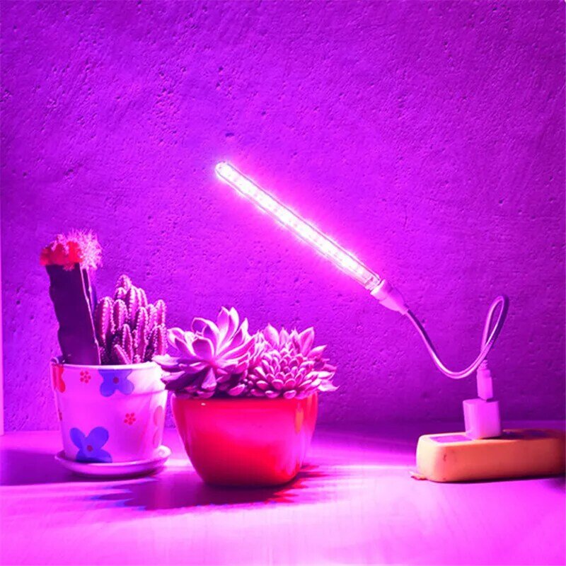 مصباح نبات USB كامل الطيف ، مصباح نمو LED مرن ، مصباح نباتي ، شتلات زهور ، إضاءة مائية