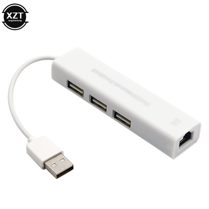 بطاقة شبكة إيثرنت USB 3 منافذ عالية السرعة USB 2.0 إلى RJ45 Hub 10/100 محول إيثرنت سائق مجاني USB Hub Lan لـ Macbook Win