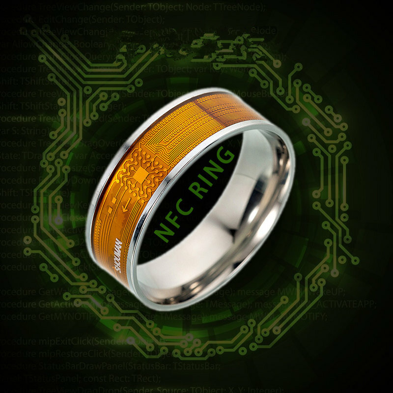 خاتم ذكي متعدد الوظائف للجنسين من الفولاذ المقاوم للصدأ ، NFC ، خاتم رقمي للزوجين ، إكسسوارات مجوهرات
