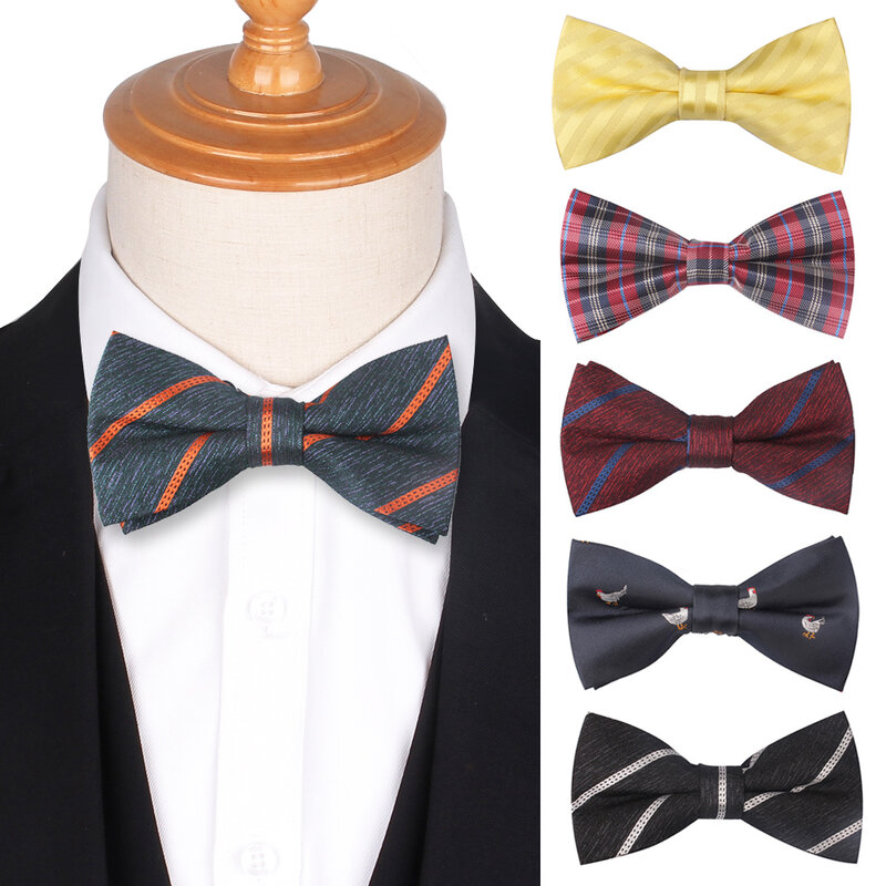 ربطة عنق للرجال والنساء ، بدلة كلاسيكية ، مخططة ، لحفلات الزفاف ، ربطة عنق مربعة للأولاد