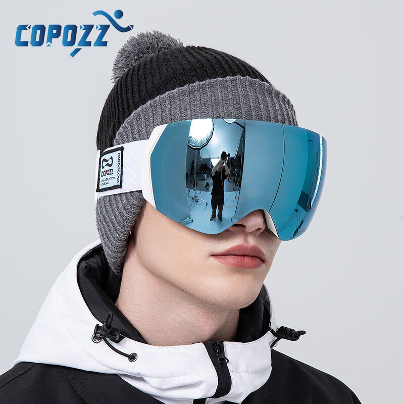 COPOZZ ماركة المهنية تزلج نظارات مزدوجة الطبقات مكافحة الضباب UV400 الرجال النساء الشتاء الثلوج نظارات على الجليد نظارات رياضية