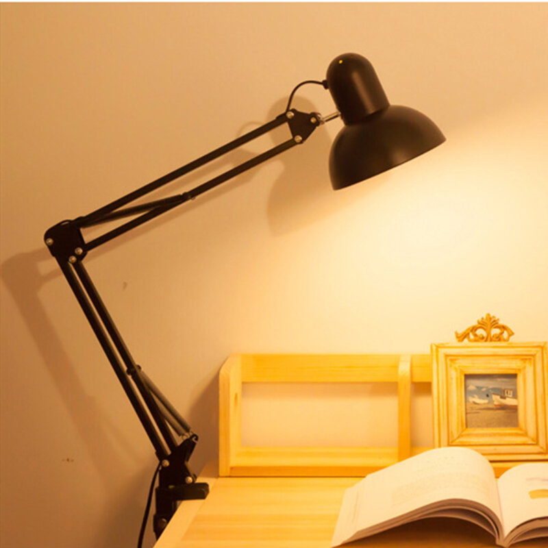 مصباح طاولة مكتب مانيكير ، مصباح إضاءة ليلي مع مشبك ، ملحقات مكتب الكمبيوتر ، كتاب عتيق قابل للطي للقراءة والكتابة