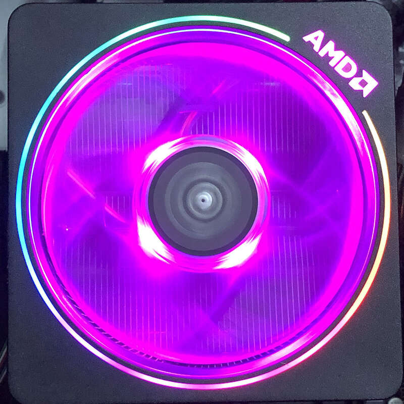 مروحة تبريد رايزن RGB من AMD مع موشور رايزن أصلي جديد لـ R5 R7 R9 3700X 7700 790 معالج وحدة المعالجة المركزية يدعم FM2 AM3 AM4 AM5 3900X ARGB