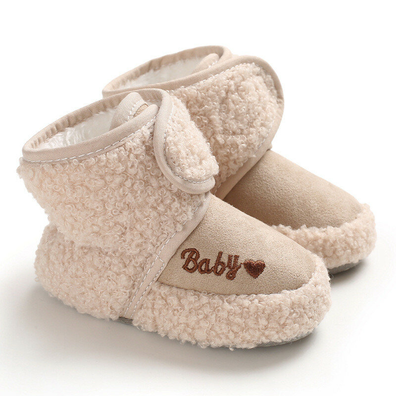 2020 الشتاء الدافئة طفل رضيع الأولى مشوا القطن حذاء طفل لطيف الرضع طفل الفتيان الفتيات أحذية لينة وحيد أحذية الملاعب المغطاة