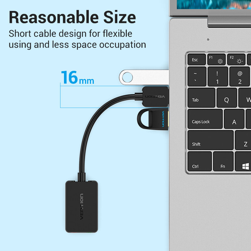 Vention كارت الصوت USB إلى 3.5 مللي متر جهاز التحكم في الصوت محول خارجي كارت الصوت للكمبيوتر المحمول PS4 ميكروفون سماعة الرأس USB كارت الصوت